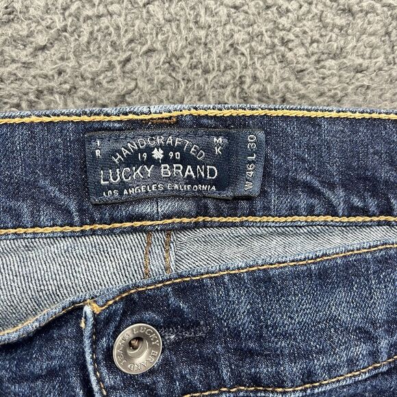 Lucky Brand Jeans Mens 46x30 Blue Medium Wash 181 Relaxed Straight Stretch Preps - Picture 3 of 8